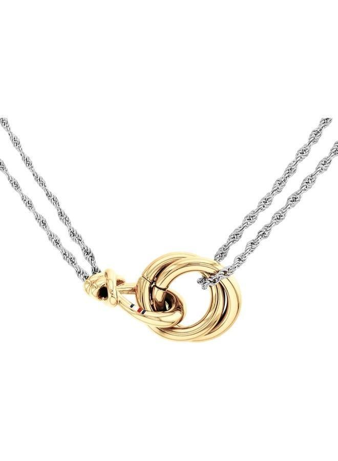 TOMMY HILFIGER Doble Chain Necklace with a Nautical Knot - Image 1