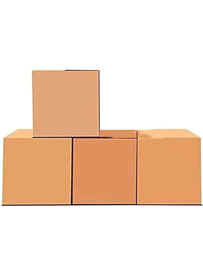 شواي 4 عبوات من الصناديق المتحركة من الورق المقوى المموج القابلة لإعادة التدوير بنسبة 100 بالمائة بجدار مزدوج، 4 صناديق صغيرة - Image 1