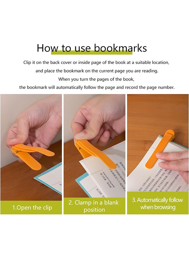 3Pcs Smart Bookmark, Silicone Book Mark, Book Accessories for Reading Lovers, Follow page bookmark, Automatic recording page reading tool - Image 3