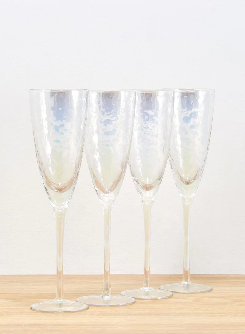 Premier Set Of 4 Irridescent Flutes