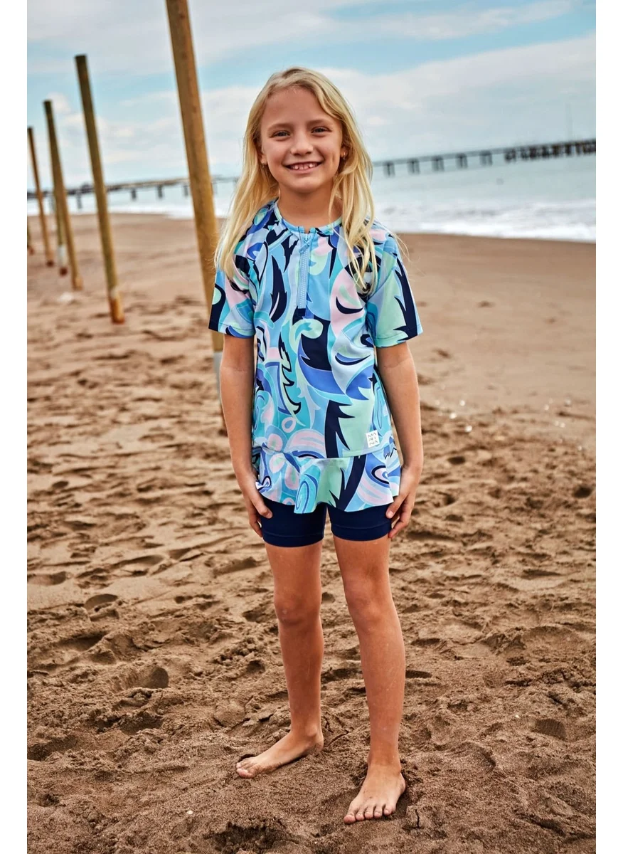 مارينا Parachute Navy Blue Girl's Swimsuit K2411