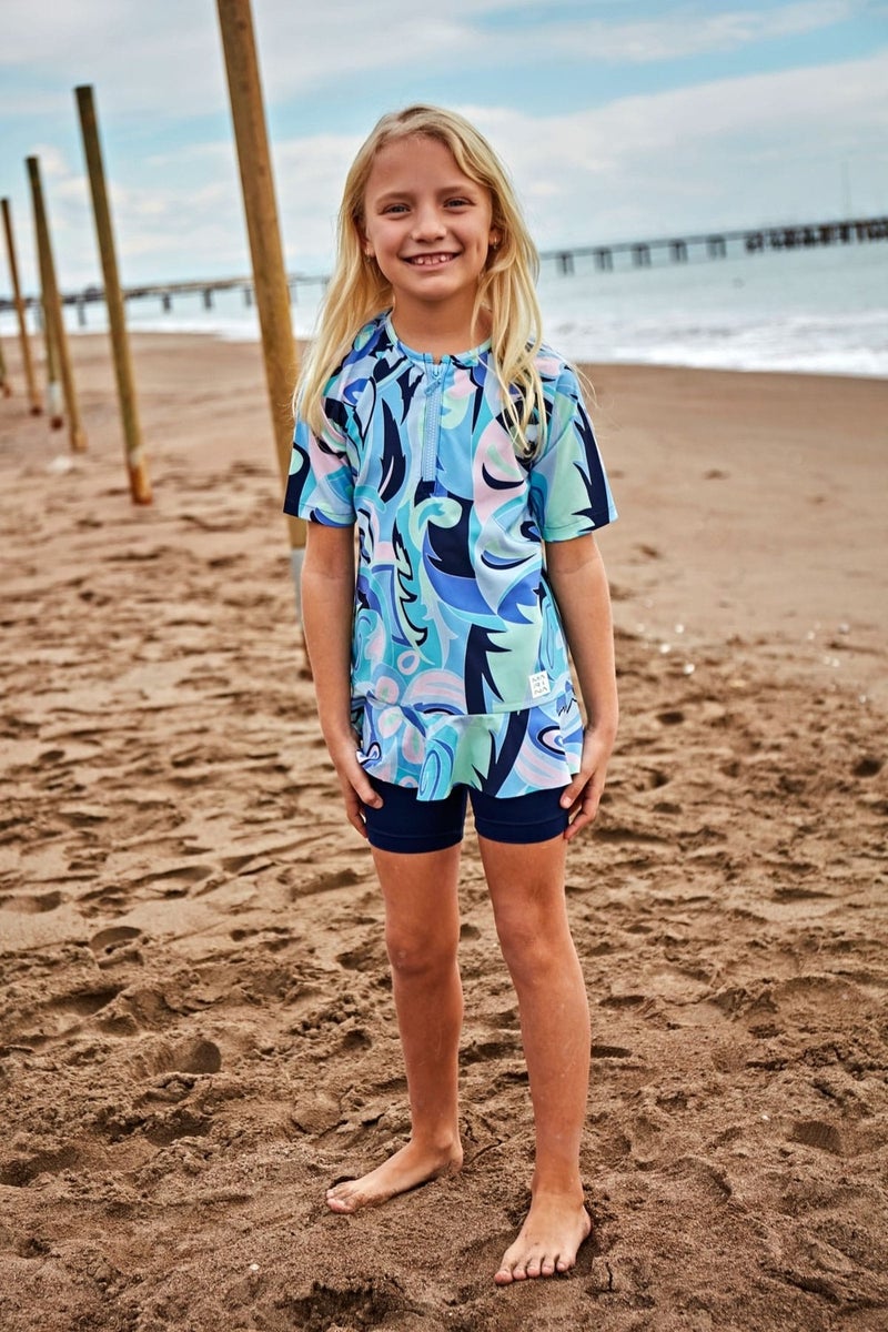 Marina Parachute Navy Blue Girl's Swimsuit K2411 