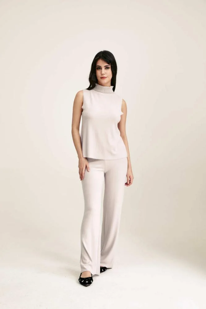 Tenda Sleeveless Blouse Beige