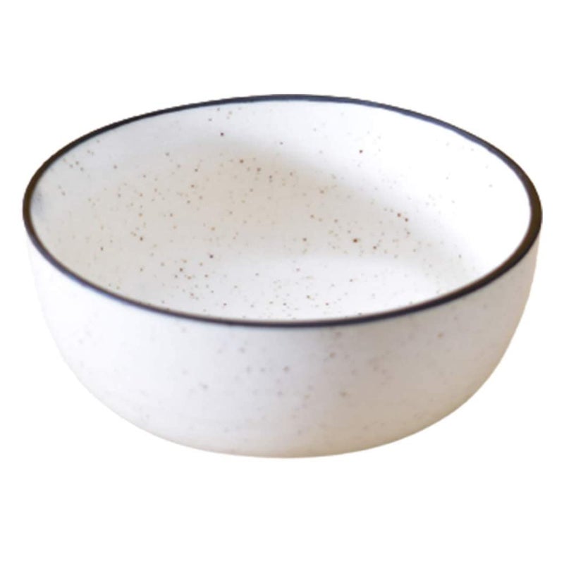 Kunhar Ceramic Serving Bowls (White Matt Black Border, 800 ml) - 1 Piece - Image 4