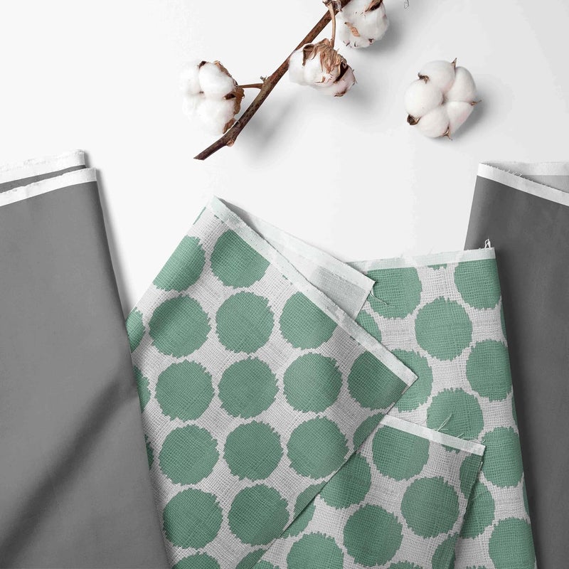 Bacati وسادة رضاعة باكاتي إيكات دوتس من قماش الموسلين مع إدخال أو غطاء وسادة رضاعة فقط باللون النعناعي - Image 2