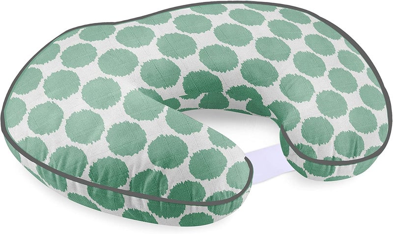 Bacati وسادة رضاعة باكاتي إيكات دوتس من قماش الموسلين مع إدخال أو غطاء وسادة رضاعة فقط باللون النعناعي - Image 5