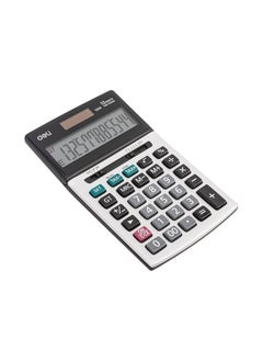 Deli Deli E1250 12-Digit Desktop Calculator - Solar/LR54 Battery, Tax Function, Silver (1PCS/Color Box) - Slim Design for Office, School & Business Use  - Image 2