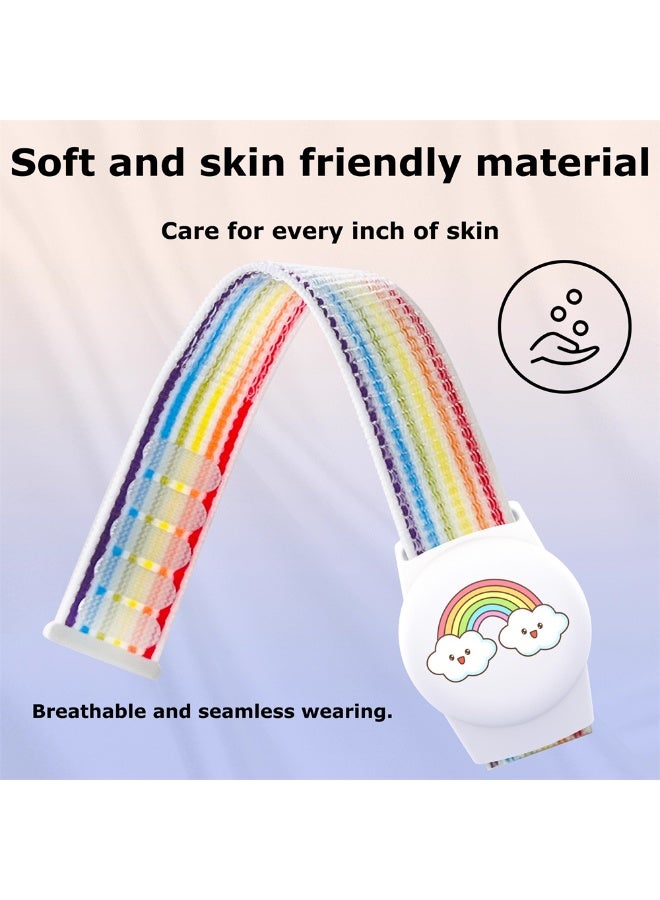 2 Pack AirTag Bracelet for Kids, Cute Kid Air Tag Wristband Adjustable Hidden Watch Band Air Tag Holder for Apple Air Tag, Soft Silicone Waterproof Air Tag Case for Kid - Image 5