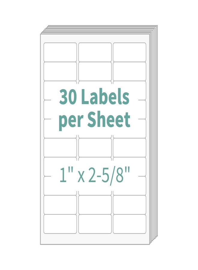 MBLABEL 1" x 2-5/8" Address Labels, 30 up Blank Shipping Labels, 250 Sheets Address Mailing Sticker Labels for Laser and Inkjet Printers (7500 Labels) - Image 1