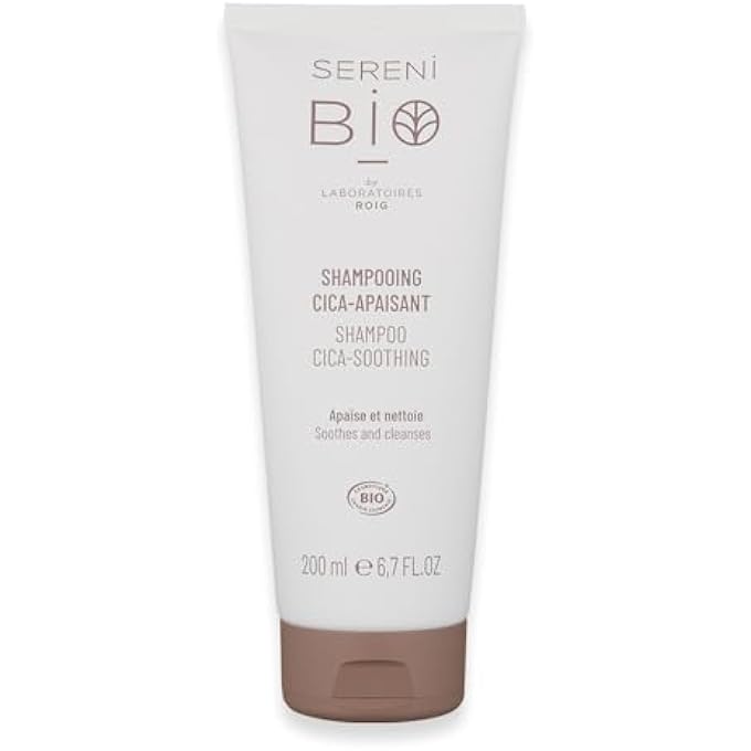 SRNIBIO CENTELLA ASIATICA SHAMPOO - PROFESSIONAL HAIR CARE CERTIFIED ORGANIC VEGAN AND FAIR - SOOTHES AND CLEANSES - SHAMPOO FOR ULTRA SENSITIVE HAIR - 200 ML - Image 1