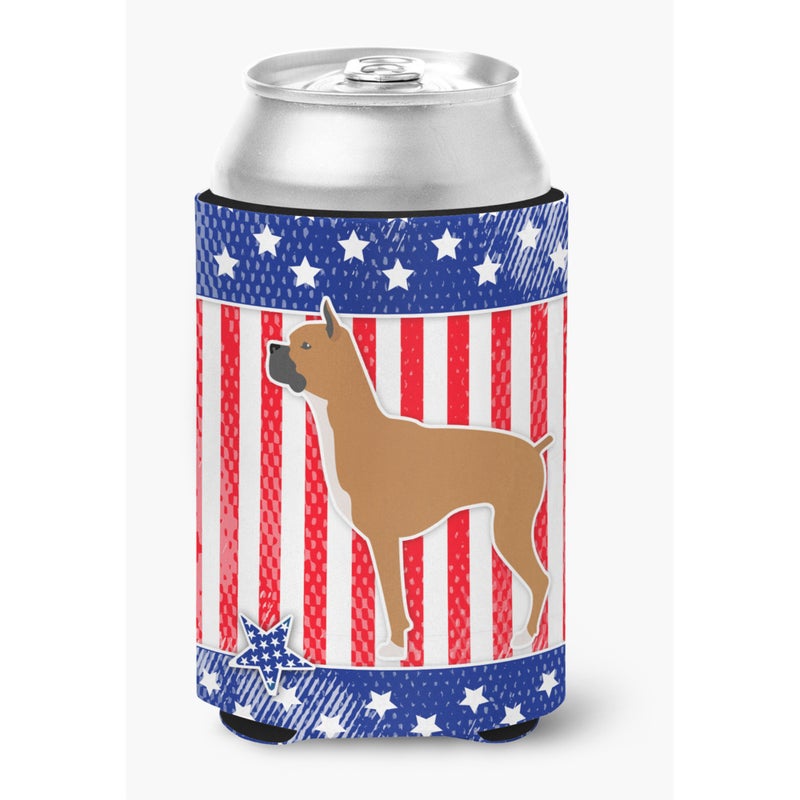 Caroline's Treasures ""Caroline's Treasures USA Patriotic Boxer Can or Bottle Hugger BB3353CC  Can Hugger  Multicolor""