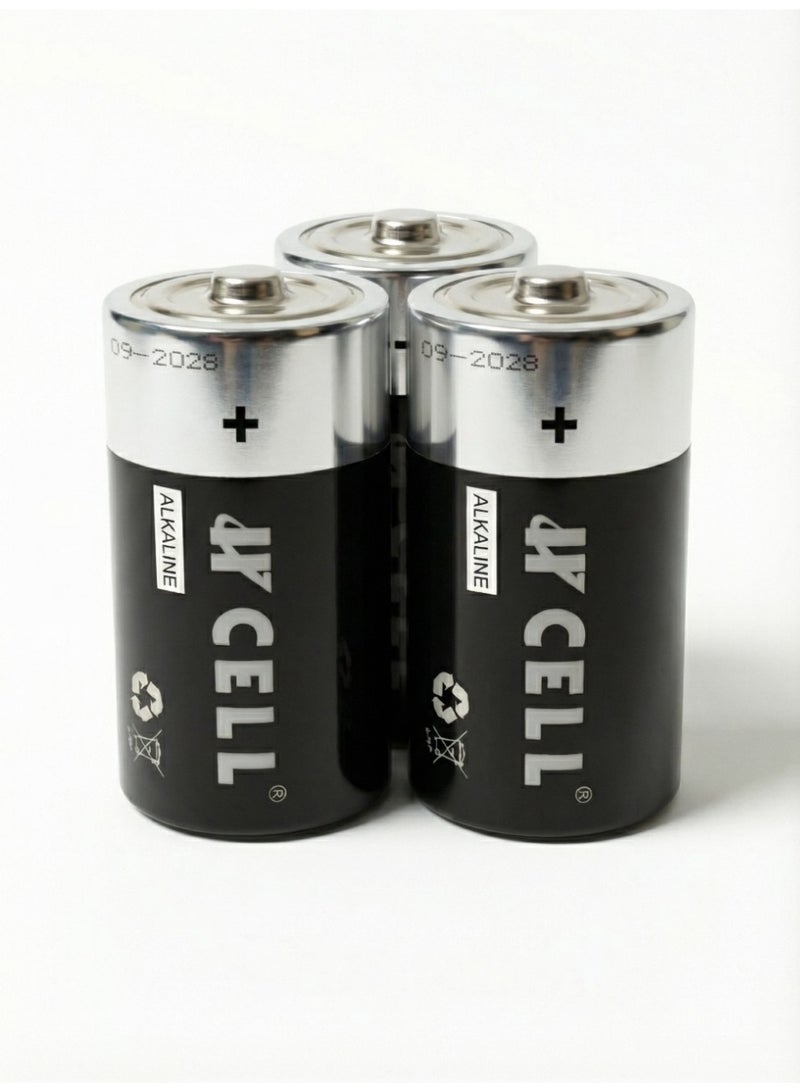 DEXO بطارية دكسو 1.5 فولت القلوية - خلية أسطوانية عالية السعة لأجهزة إنذار الدخان، الكاميرات الخارجية، أجهزة قياس المياه، الأضواء، عبوة من 3 - Image 2