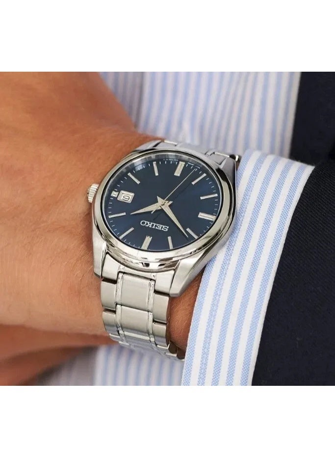 Seiko Classic Men's Watch SUR309P1, 40.2 mm Blue Dial, Stainless Steel Bracelet, 100 M WR - Image 2