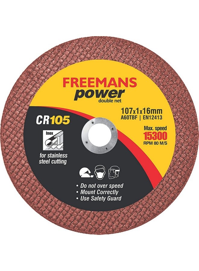 FREEMANS FREEMANS 4-Inch Double Net Cut off Wheels for Metal and Stainless Steel Cutting using Angle Grinder, Red - Pack of 50 Pieces  - Image 1