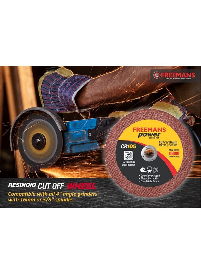 FREEMANS FREEMANS 4-Inch Double Net Cut off Wheels for Metal and Stainless Steel Cutting using Angle Grinder, Red - Pack of 50 Pieces  - Image 3