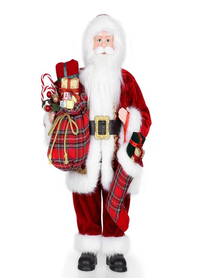 زينة عيد الميلاد من Uten، تمثال بابا نويل لعيد الميلاد مقاس 18 بوصة، زينة للعطلات - Image 2