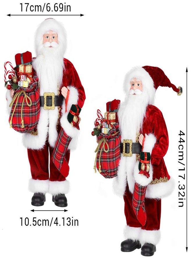 زينة عيد الميلاد من Uten، تمثال بابا نويل لعيد الميلاد مقاس 18 بوصة، زينة للعطلات - Image 4