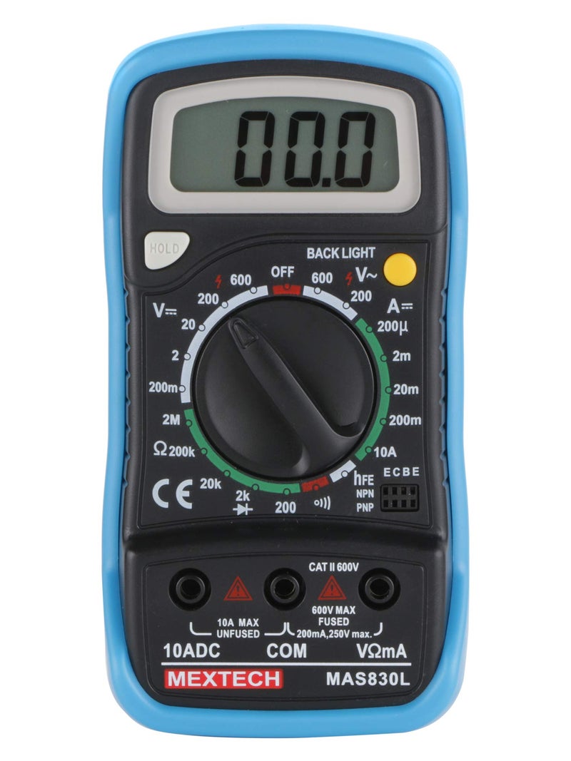 MEXTECH Battery Powered Mas830l 3 Digit, 1999 Counts, 600 Ac/dc Voltage Digital Multimeter - Image 1