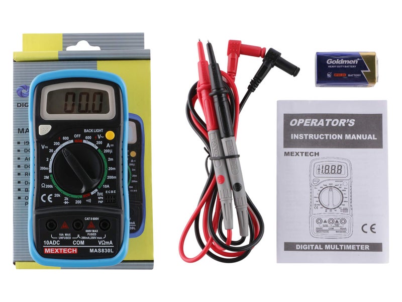 MEXTECH Battery Powered Mas830l 3 Digit, 1999 Counts, 600 Ac/dc Voltage Digital Multimeter - Image 5