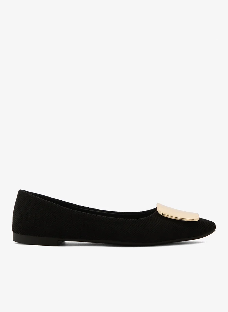 ايلا Gold Detail Suede Ballet Flats