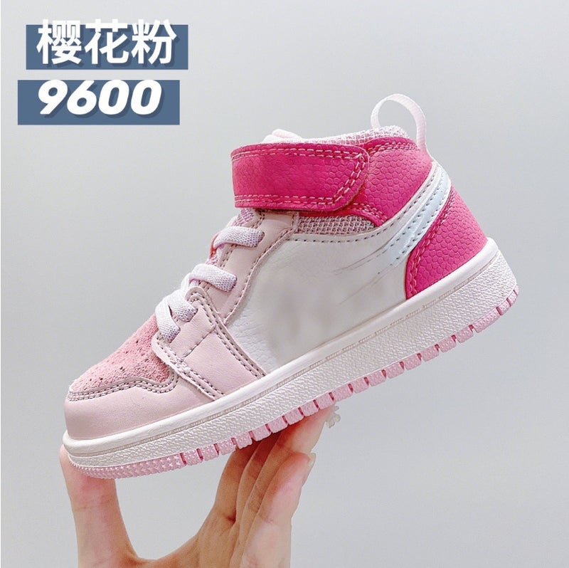 أحذية الأطفال بوتيان Aj1 أحذية الأطفال بخطاف وحلقة للأولاد والبنات جو 1 أحذية كرة السلة للأطفال جيل من الشعر - Image 1