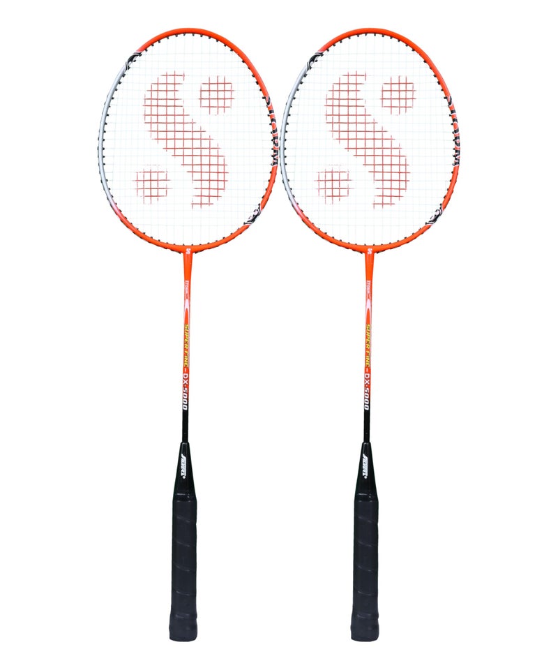 Silvers Silver's Jointless Aluminium Alloy Composite Storm Badminton Kit (2 Racquets with Full Cover, 1 Box Nylon Shuttlecock Pack of 3)(Red/Silver) - Image 2