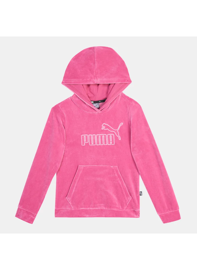 PUMA Kids' Essentials+ Velour Pullover Hoodie