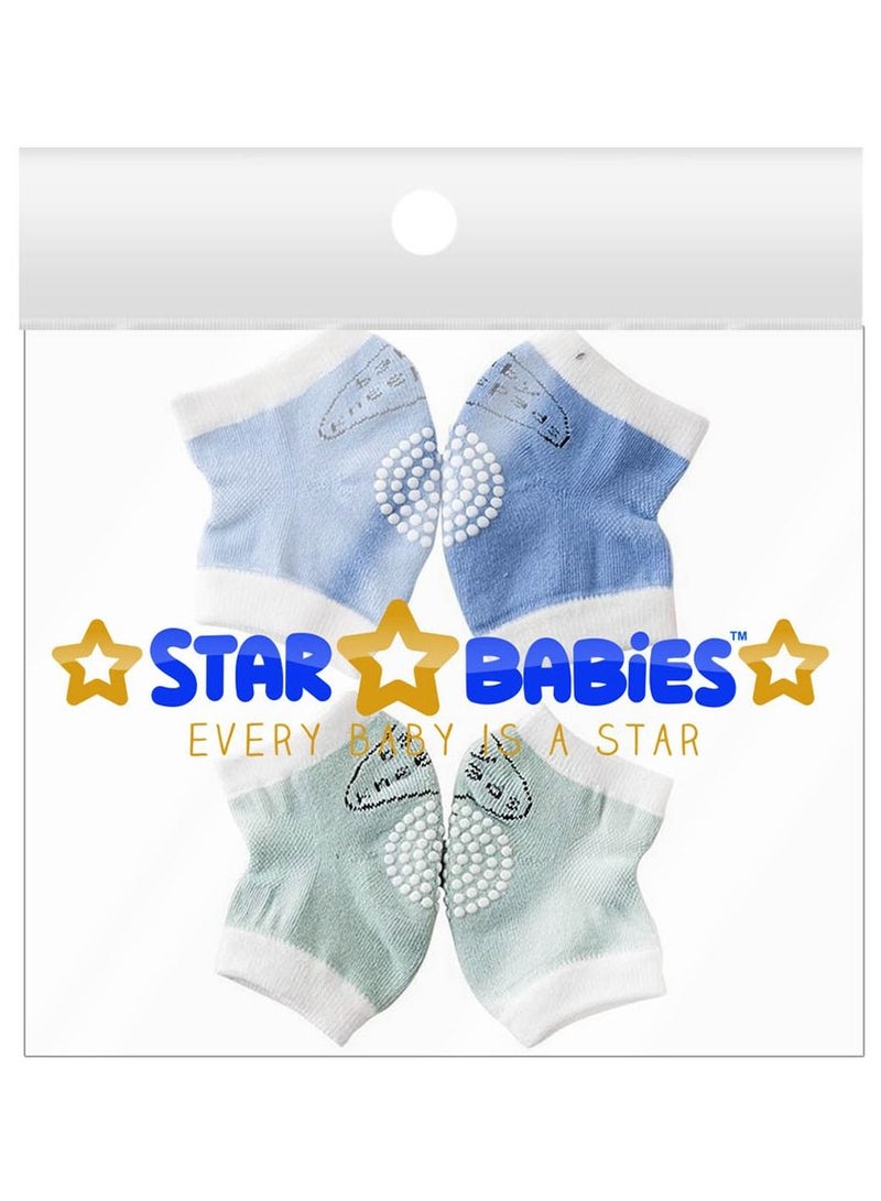 Star Babies Anti-Slip Crawling Kneepads - Pack of 2 Boys - Multicolour - Image 2