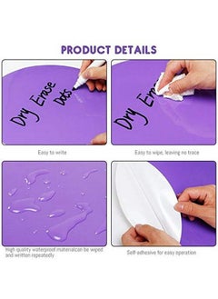 KLOLKUTTA Dry Erase Dots Circles Colorful Circles Whiteboard Marker Removable Vinyl Dot Stickers For School Classroom Teachers Students Table & Desk 10 Colors 11.02 Inches (20 Pack)  - Image 3