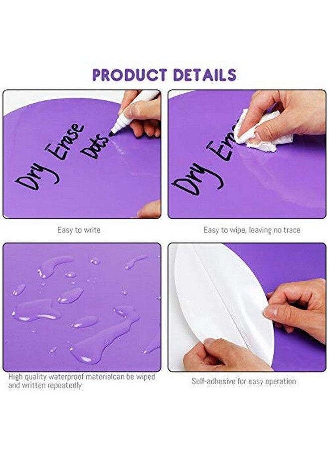 KLOLKUTTA Dry Erase Dots Circles Colorful Circles Whiteboard Marker Removable Vinyl Dot Stickers For School Classroom Teachers Students Table & Desk 10 Colors 11.02 Inches (20 Pack)  - Image 3
