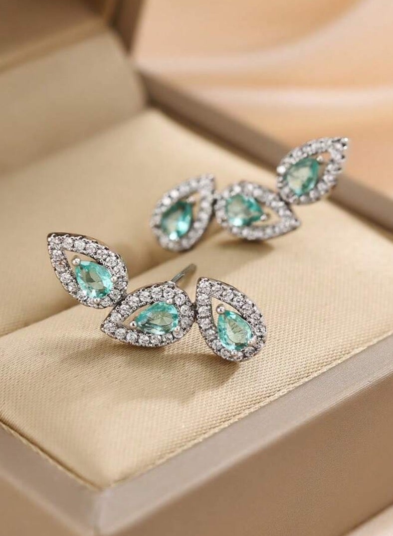 إيكوال حلق أذن نسائي بتصميم أنيق وعالي الجودة مرصع بالزركون - Image 5