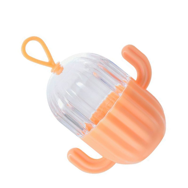 Beauty Blender Holder: Orange Cactus-shaped Transparent Case - Hygienic Dust-resistant Makeup Sponge Storage Box for Travel and Desktop Cosmetic Organization - Image 5