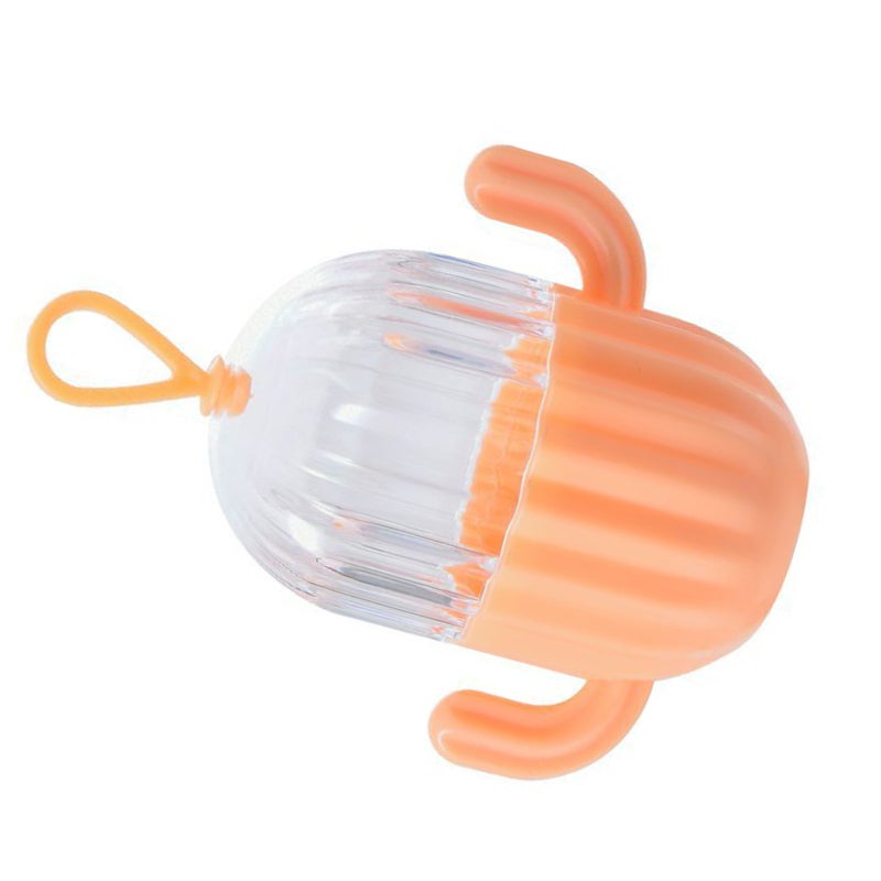 Beauty Blender Holder: Orange Cactus-shaped Transparent Case - Hygienic Dust-resistant Makeup Sponge Storage Box for Travel and Desktop Cosmetic Organization - Image 4