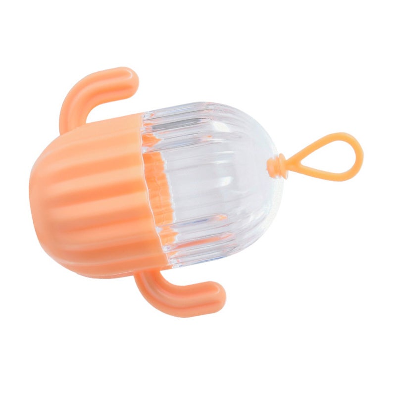 Beauty Blender Holder: Orange Cactus-shaped Transparent Case - Hygienic Dust-resistant Makeup Sponge Storage Box for Travel and Desktop Cosmetic Organization - Image 3