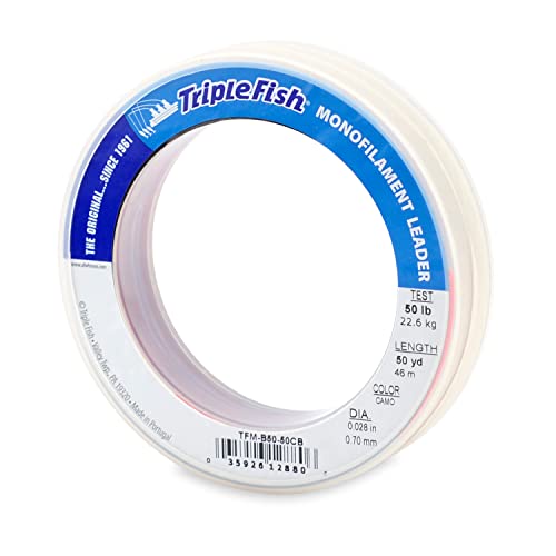 Triple Fish Monofilament Leader, 50 lb / 22.7 kg Test, .028 in / 0.70 mm Dia, Camo, 50 yd / 46 m - Image 1