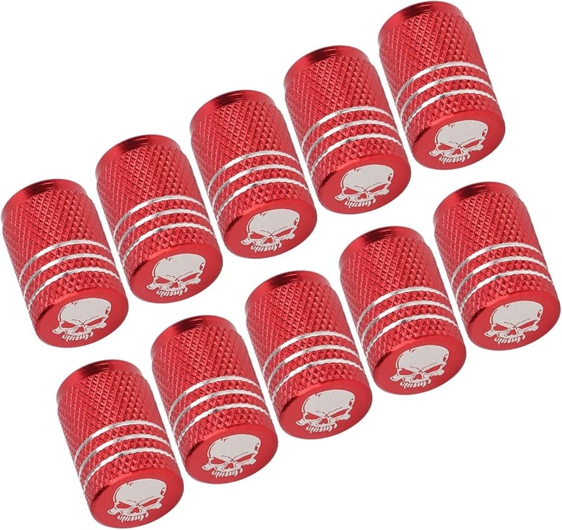 Red Skull Pattern Durable Tire Valve Stem Caps Dust Water Proof for Cars SUVs Trucks Motorcycles - Image 2