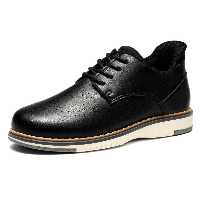 GINNI Boys Dress Shoes, Casual Oxfords Sneakers Comfort School Uniform Formal Shoes Wedding Church Dress Shoe for Toddler/Little/Big Kid Black - Image 1