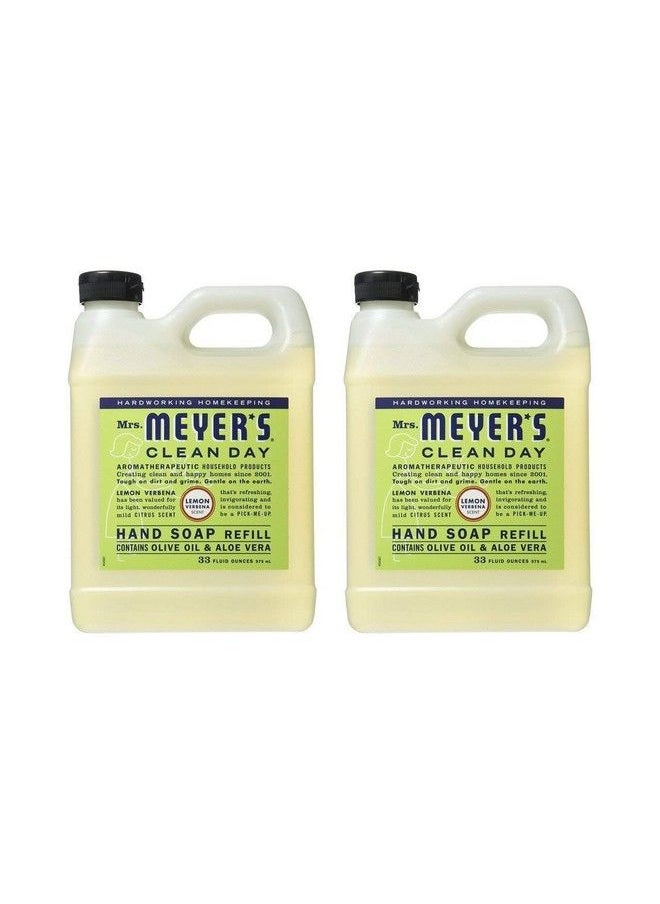Mrs. Meyer's Clean Day Liquid Hand Soap Refill Bottle Lemon Verbena Scent 33 Fl Oz (Pack Of 2)  - Image 2