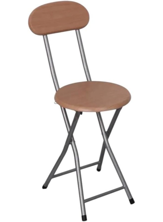 MOMENT كرسي قابل للطي صغير محمول، مقعد قابل للطي مع مسند ظهر، حامل أنبوب فولاذي 330 رطل، مريح للاستخدام في المنزل للصيد، المشي، البستنة، السفر، والشواء - Image 1