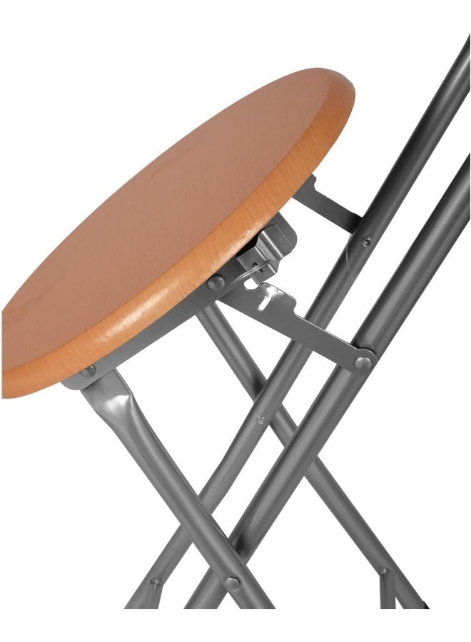 MOMENT كرسي قابل للطي صغير محمول، مقعد قابل للطي مع مسند ظهر، حامل أنبوب فولاذي 330 رطل، مريح للاستخدام في المنزل للصيد، المشي، البستنة، السفر، والشواء - Image 4