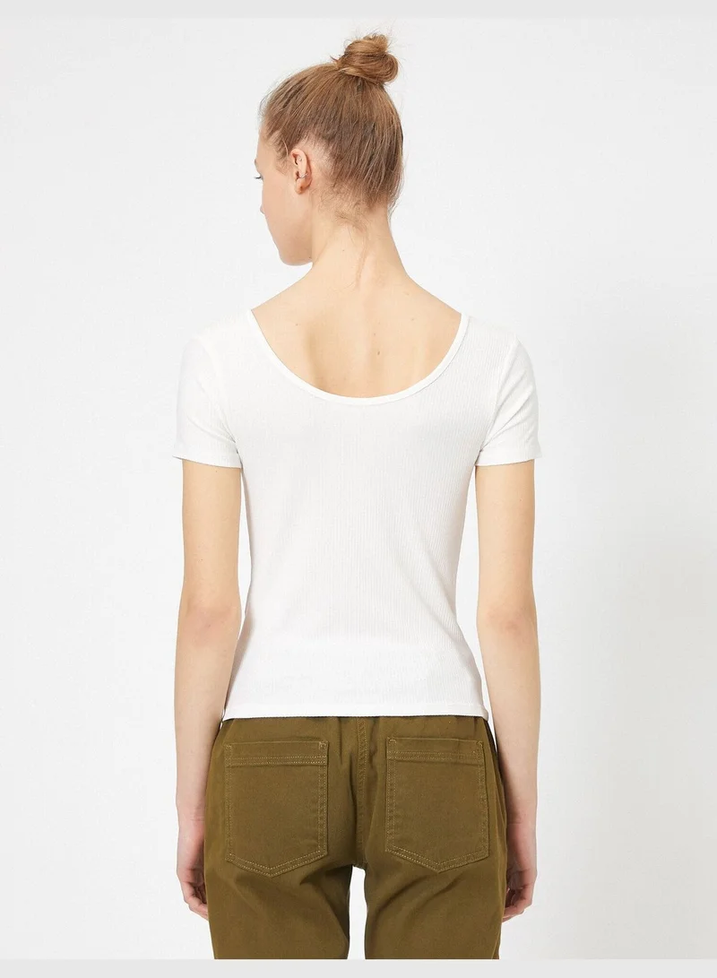 KOTON Scoop Neck T-Shirt
