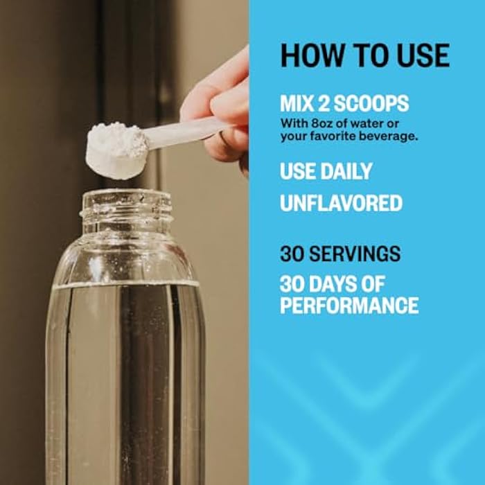 ONNIT Creatine Monohydrate Powder, IGEN(TM) Non-GMO Tested 5g Premium Creatine for Muscle Strength, Power and Lean Mass, Supports Brain Health, Brain Cellular Energy, Unflavored, 30 Servings, 5.29 oz - Image 3