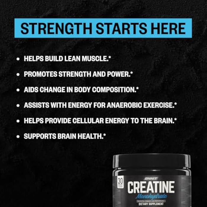 ONNIT Creatine Monohydrate Powder, IGEN(TM) Non-GMO Tested 5g Premium Creatine for Muscle Strength, Power and Lean Mass, Supports Brain Health, Brain Cellular Energy, Unflavored, 30 Servings, 5.29 oz - Image 4