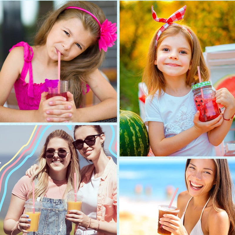 Jutom 25 Pack Valentine Heart Shaped Straws 9.8 Inch Reusable Silicone Heart Straws with 2 Cleaning Brushes for Valentine Gifts Kids Wedding Bridal Shower(Pink) - Image 5