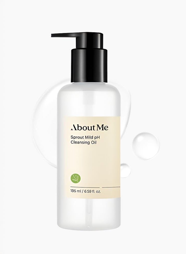 ABOUT ME ABOUT ME Sprout Mild pH Cleansing Oil - Gentle, pH-Balanced Face Cleanser with Natural Oils (195 ml/6.59 fl oz) - Image 1