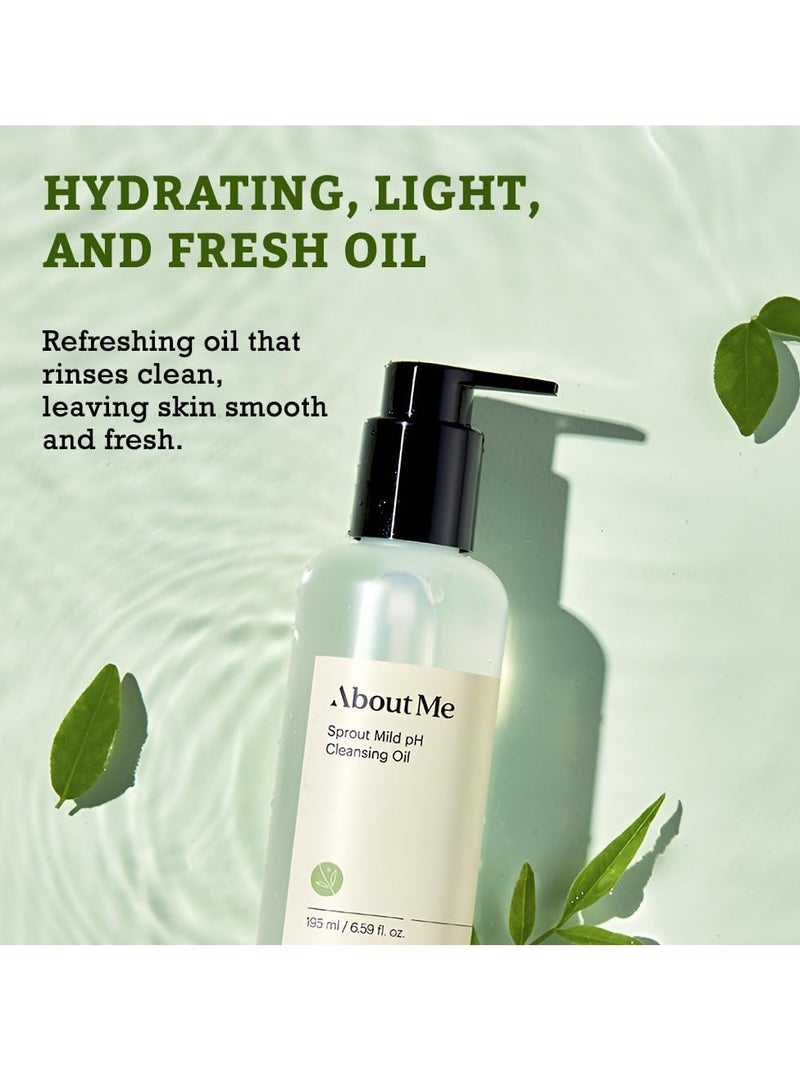 ABOUT ME ABOUT ME Sprout Mild pH Cleansing Oil - Gentle, pH-Balanced Face Cleanser with Natural Oils (195 ml/6.59 fl oz) - Image 2