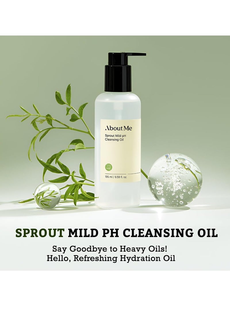 ABOUT ME ABOUT ME Sprout Mild pH Cleansing Oil - Gentle, pH-Balanced Face Cleanser with Natural Oils (195 ml/6.59 fl oz) - Image 4