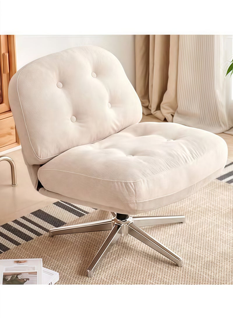 Generic Swivel Accent Chair, Cozy Living Room Chair, Comfy Reading Chair, Criss Cross Chair, Fabric Reading Sofa Chair with Wide Seat, Deep Cushion, 115° Tilt for Living Room, Bedroom  - Image 1