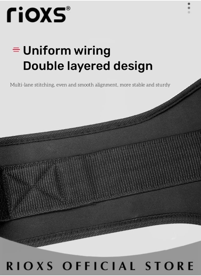 RIOXS - Fitness Waist Belt With Chains,Exercise Belt For Pull-ups Training,Back Belt Support Waist Trimmer Belt For Weightlifting Bodybuilding,Heavy Duty Lifting Belt Training Belt Sports Squat Belt For Men Women - Image 1