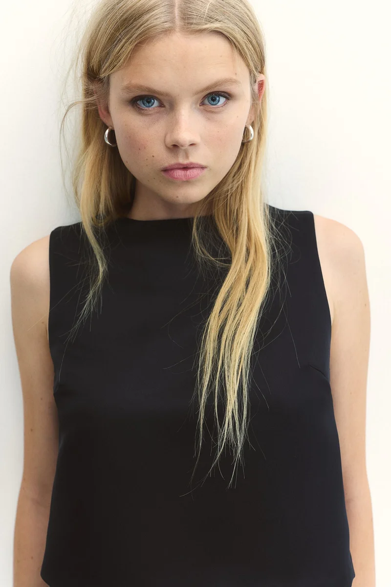 اتش اند ام Bow-Detail Deep-Back Top
